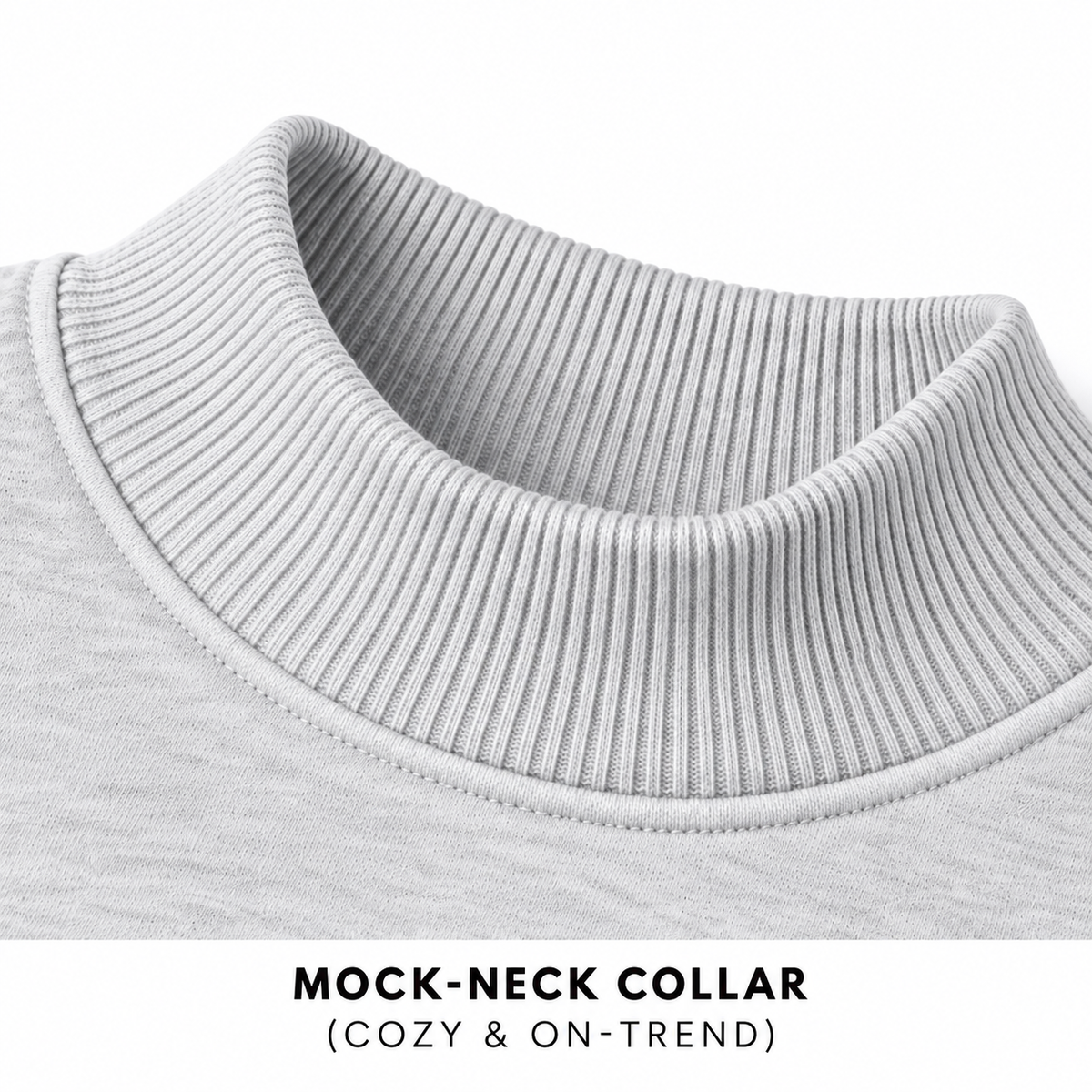 Personalized Oversized Varsity Mock-Neck Sweatshirt